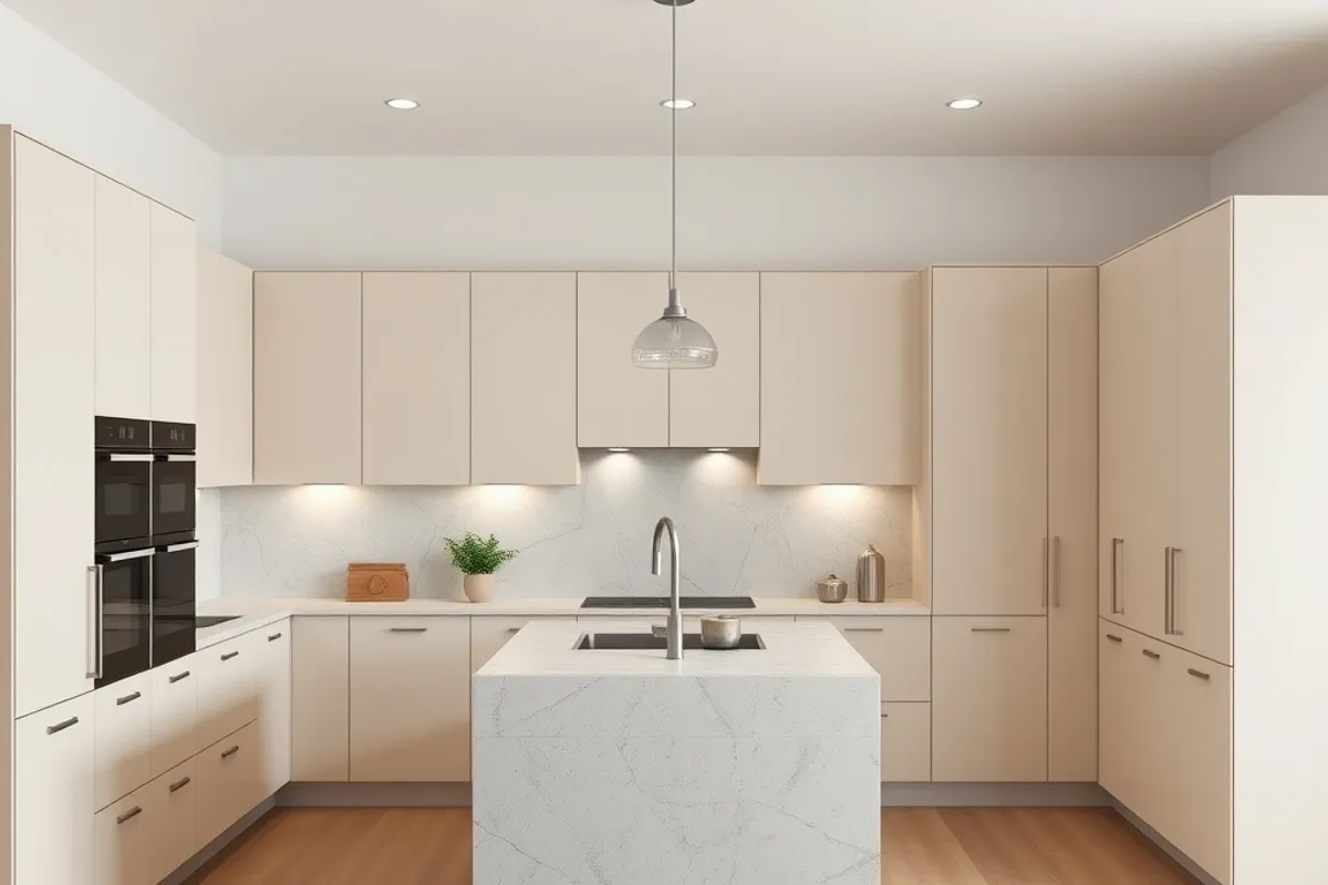 Visit a completed kitchen and inspect the details.